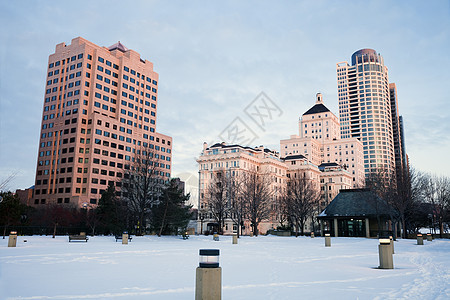密尔沃基冬季上午公寓建筑旅行都市建筑学景观风光粉色城市生活城市图片