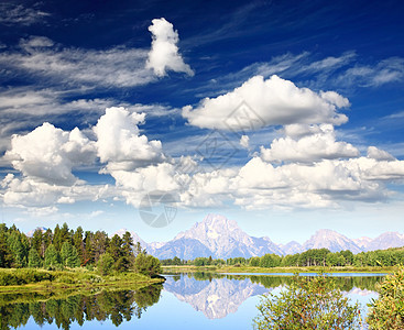 大泰顿国家公园公园旅行天空晴天国家蓝色游客日出山脉反射图片
