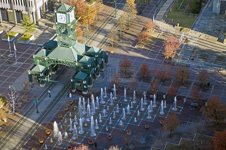 孟菲斯市中心的时钟塔广场图片
