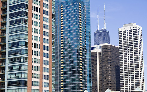 芝加哥的公寓楼大楼建筑学摩天大楼办公楼建筑景观城市生活市中心水平风光都市图片
