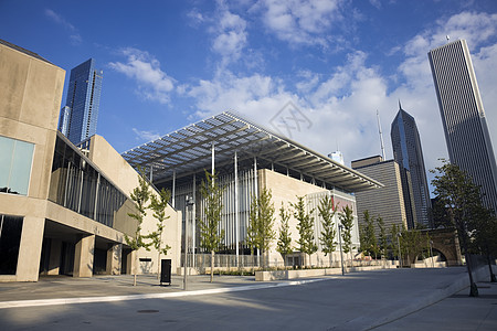 芝加哥市中心大楼城市生活水平建筑风光建筑学天际全景都市城市办公楼图片