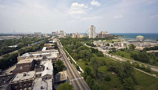 芝加哥南边摩天大楼天际黄色市中心建筑学都市城市生活风光景观办公楼图片