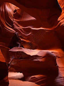 佩奇附近的上安特洛普斯小峡谷红色羚羊洞穴游客橙子沙漠黄色峡谷侵蚀干旱图片