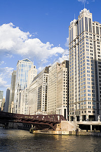 芝加哥河一带的建筑物城市天际都市风光建筑办公楼建筑学摩天大楼景观市中心图片