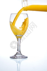 煮新鲜橙汁黄色运动玻璃健康白色饮料气泡橙子水果液体图片