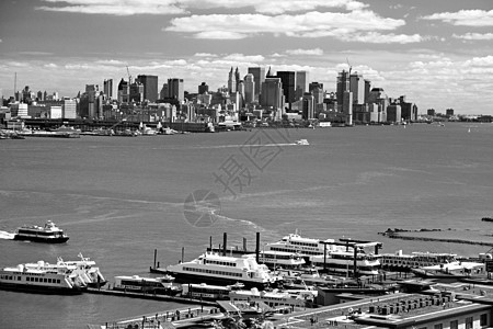 中城曼哈顿天线水路旅行市中心海港天际正方形摩天大楼城市地标中心图片