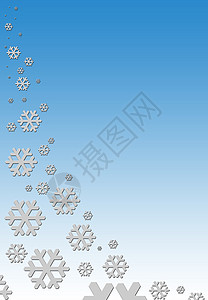 圣诞节下雪背景寒冷季节性雪花薄片季节蓝色花纹冷冻插图天空图片