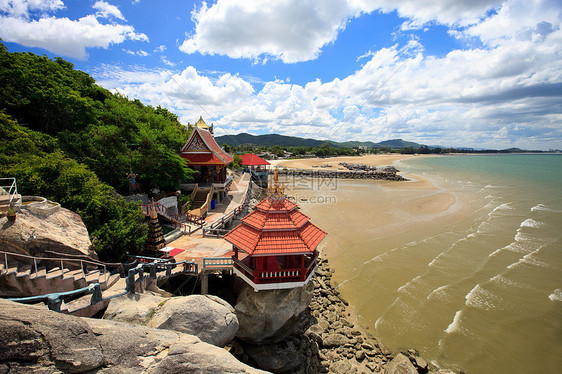 泰国寺庙综合建筑雕像海滩旅游地标海洋文化历史建筑学天空海岸图片