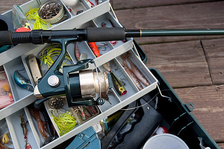 渔 Rod和Teate箱卷轴淡水渔夫运动诱饵娱乐配件季节齿轮模仿图片