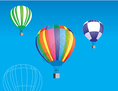 热气球漂浮竞赛篮子天线插图地平线天空车辆飞行器旅行图片