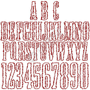 字母缩写字母数字红色创造力字体烟火背景图片