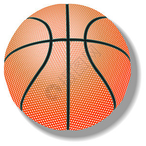 白对白篮球插图曲线篮子白色圆圈绘画橙子圆形运动图片