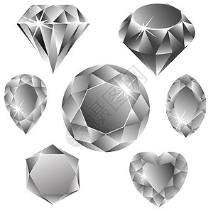 收集钻石订婚六边形奢华水晶婚姻宝石石头红宝石宝藏反射图片