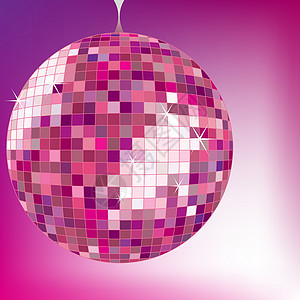 紫色迪斯科球玻璃派对圆圈镜子装饰品插图俱乐部红色音乐乐趣图片