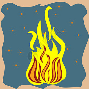 火灾耀斑气体红色危险燃烧黄色插图绘画汽油金子背景图片
