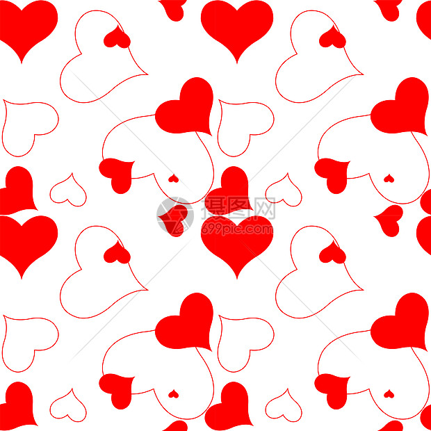 心脏模式2插图红色乐趣白色孩子喜悦墙纸图片