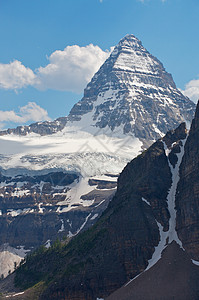 加拿大洛基山脉阿西尼博因山顶峰公园山脉冰川峰会图片