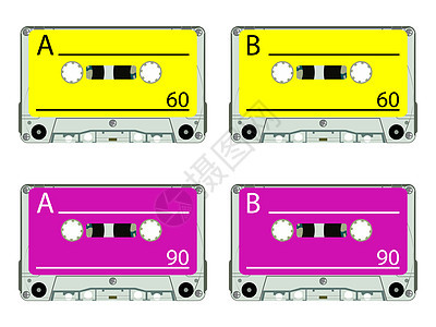 用于白色的反正逆向音频磁带插图娱乐音响立体声音乐噪音卷轴袖珍电影歌曲图片