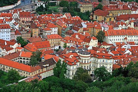 布拉格的空中观察宗教城堡议会教会大教堂旅行住宅中心首都国家图片