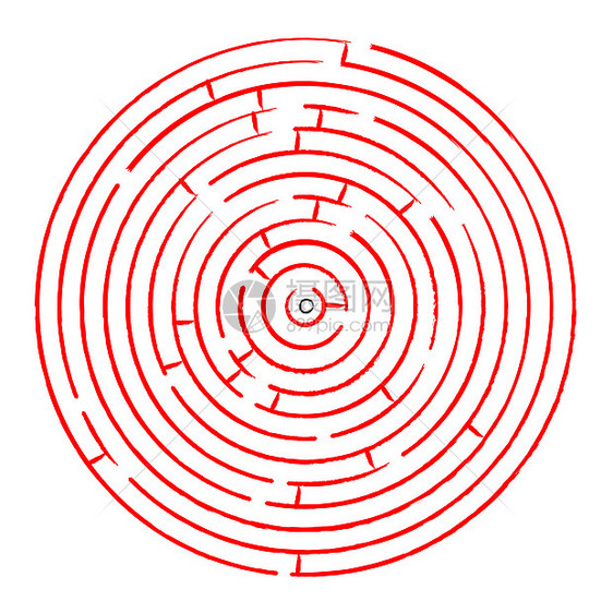 红色圆迷宫对白白色钥匙帮助插图圆形剪贴游戏旅行小路图片