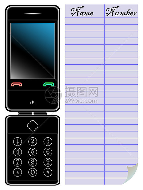 及议程的电话和会议议程手机细胞技术奢华工具艺术黑色插图图片