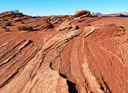峡谷的岩层形成砂岩雕塑地质学石头岩石楼梯红色海浪幽谷图片