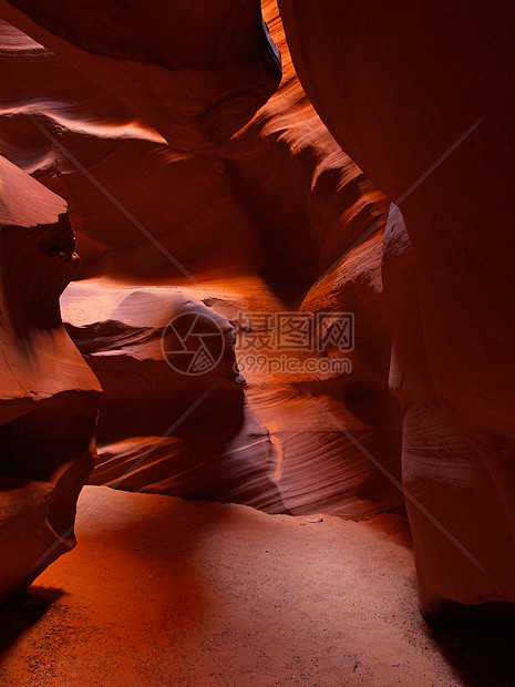 佩奇附近的上安特洛普斯小峡谷洞穴峡谷羚羊沙漠游客干旱石头黄色橙子侵蚀图片