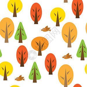 无缝模式与秋季森林的无缝格局图片