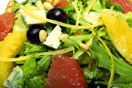 夏季沙拉蔬菜松子菜单浆果午餐坚果盘子美食饮食水果图片