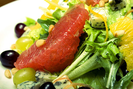 夏季沙拉浆果盘子蔬菜水果午餐产品美食坚果饮食菜单图片