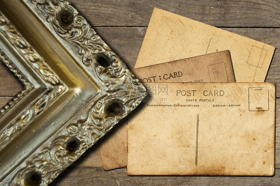 贺卡框架打印邮件乡愁桌子邮资旅行卡片老化邮票图片