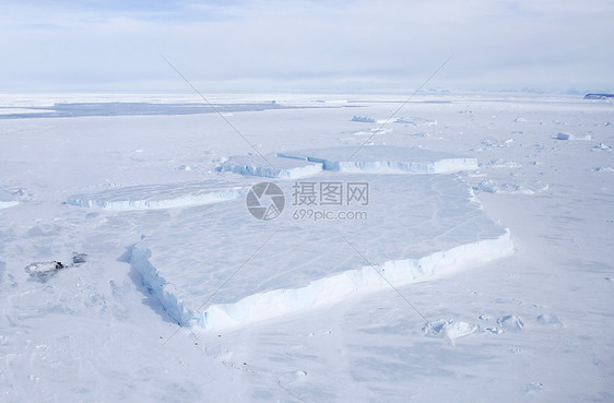 南极洲韦德尔海海海海冰的空中观察图片