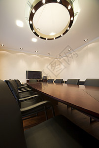 豪华会议室木头管理人员椅子家具墙壁办公室摆设桌子粮食房间图片