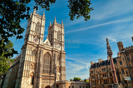 威斯敏斯特修道院 伦敦英语建筑学目的地树木大教堂教会国际出租车文化历史图片