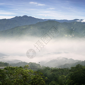 温雾山谷图片