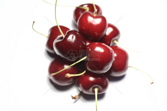 樱桃红色饮食果汁白色水果营养图片