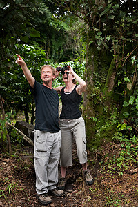 中美中美洲游客女朋友乐趣妻子男朋友胡子男人男性双目冒险丛林图片