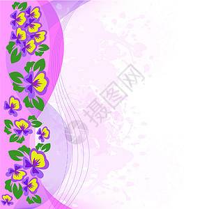 粉色喷洒的紫罗花图片