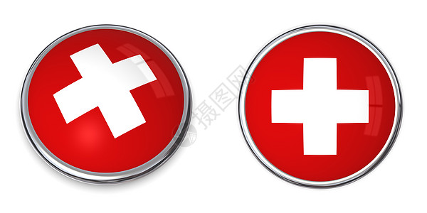 瑞士别针团队按钮黑体贴纸旗帜标签插图鉴别圆形图片