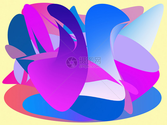 抽象色彩背景海浪条纹曲线坡度水平蓝色绘画电子人紫色框架图片