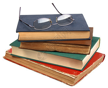 眼镜和书文学短视书店文档近视白色科学教科书阅读大学图片