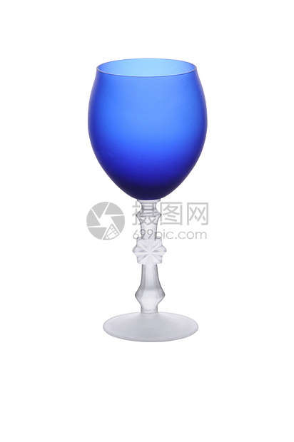 葡萄酒杯蓝色玻璃杯子酒精图片