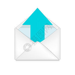 打开信封概念互联网白色邮寄网络邮政电子邮件邮资网站电脑邮件图片