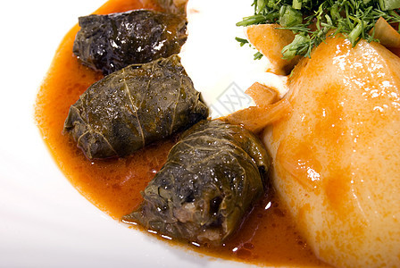 热亚洲菜美食蔬菜盘子菜单国家餐厅肉馅沙拉享受晚餐图片