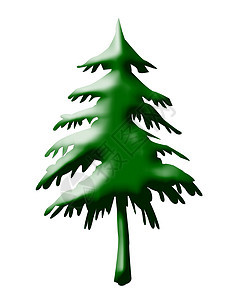 圣诞树插图绿色高山松树季节性白色绿色植物下雪背景图片