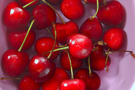 樱桃红果质水果农业甜点营养蔬菜味道饮食宏观植物果汁图片