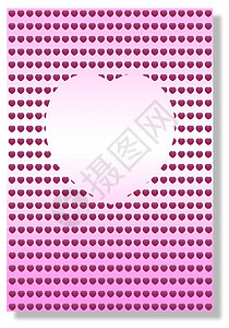 粉红心脏背景粉色热情卡片创造力红色图片