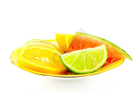 黄板上的柑橘水果图片