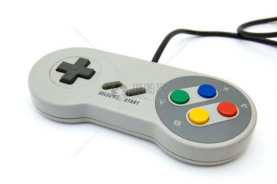 游戏控制器灰色青年乐趣手柄软垫控制闲暇视频电子游戏白色图片