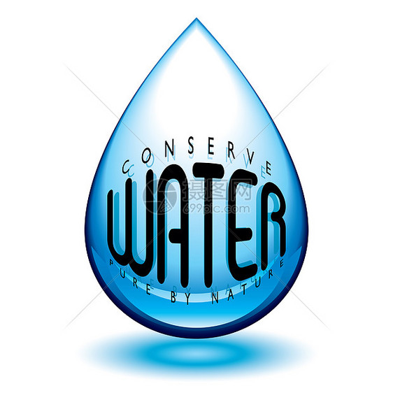节约用水环境反射液体作品生态辉光水滴蓝色插图阴影图片